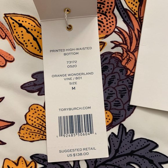 NWT Tory Burch Printed High-waisted Bikini Bottom - Picture 5 of 9